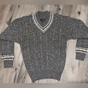 Vintage Colore Italy Men’s V-Neck Wool‎ Long Sleeve Sweater Size Medium